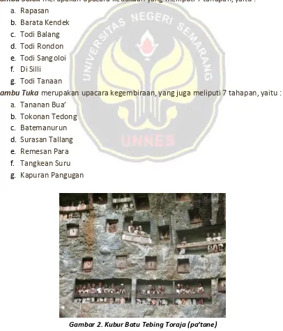 Gambar 2. Kubur Batu Tebing Toraja (pa’tane) 