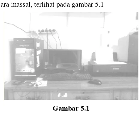 Gambar 5.1 Foto aset (1 set komputer) yang dimiliki UKM Hitam Putih 