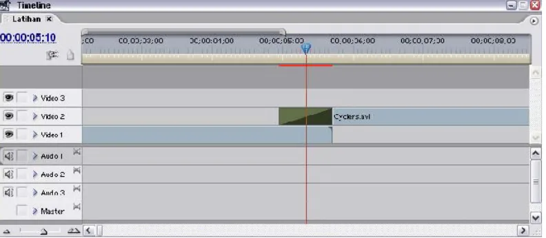 Gambar 8. Tampilan Jendela Timelines