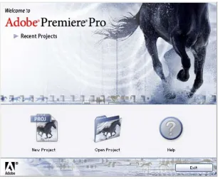 Gambar 1. Tampilan awal Adobe Premiere Pro 