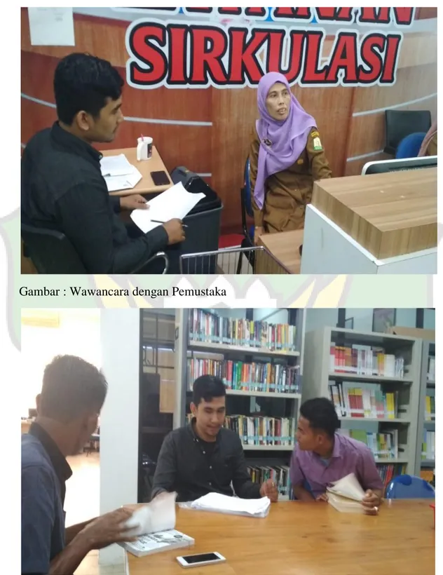 Gambar : Wawancara Dengan Pustakawan Di Dinas Perpustakaan dan Kearsipan  Aceh 