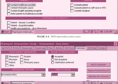 FIGURE 4–4. PSDS intervention action screen.
