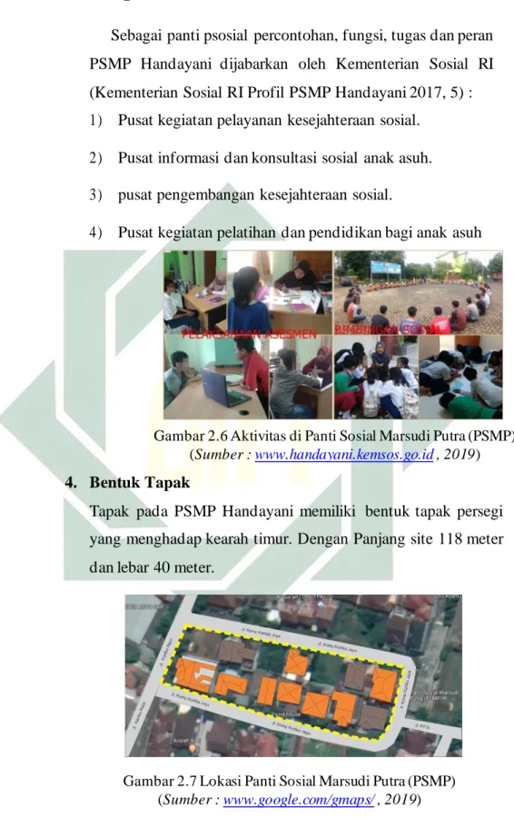 Gambar 2.6 Aktivitas di Panti Sosial Marsudi Putra (PSMP)  (Sumber :  www.handayani.kemsos.go.id  , 2019)  
