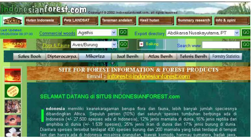Gambar 3. Portal indonesianforest 