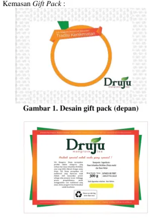 Gambar 1. Desain gift pack (depan) 