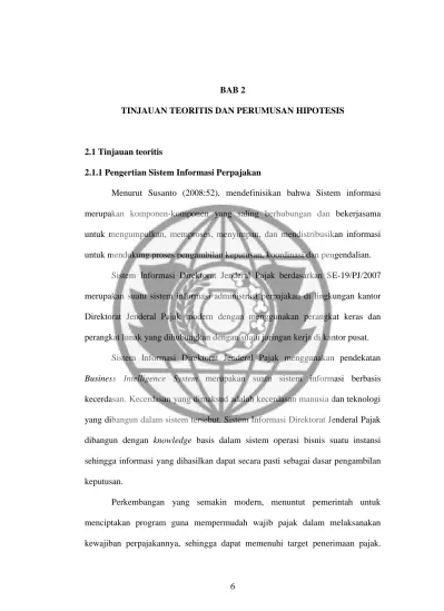 BAB 2 TINJAUAN TEORITIS DAN PERUMUSAN HIPOTESIS