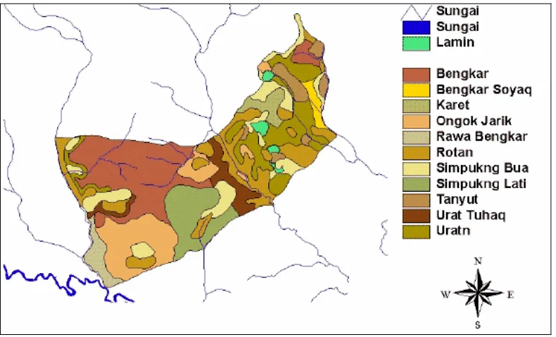 Figure 3.2 Benung Village Traditional Land Use Map 