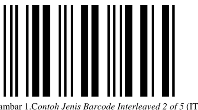 Gambar 1.Contoh Jenis Barcode Interleaved 2 of 5 (ITF)