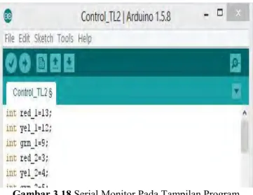 Gambar 3.18 Serial Monitor Pada Tampilan Program 