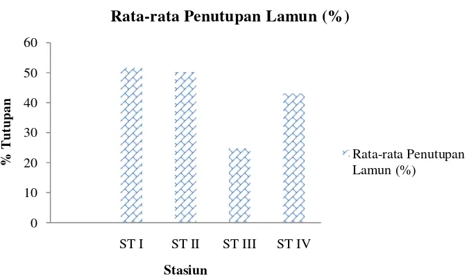 Gambar 9. Rata – rata Penutupan Lamun per Stasiun 