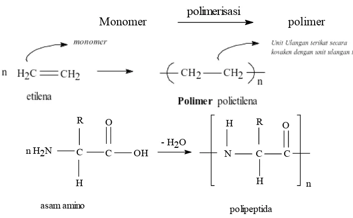 Tabel 1.2   Polimer, monomer, dan unit ulangannya