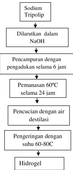 Gambar 3.  Proses Pembuatan Hidrogel (Metode 2)  