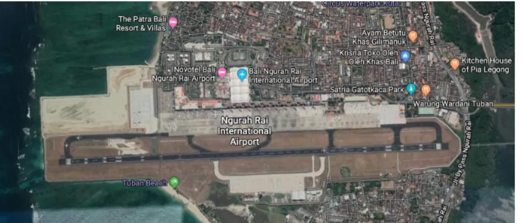 Gambar 4. Denah Bandara Internasional Ngurah Rai, Denpasar, Bali.