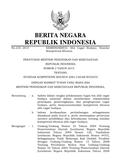 2015, No.25 2 Nomor 59, Tambahan Lembaran Negara Republik Indonesia ...