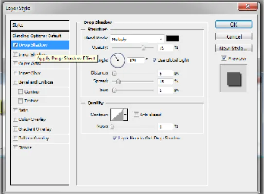 Gambar 4.14 Blending Option(Drop Shadow) 