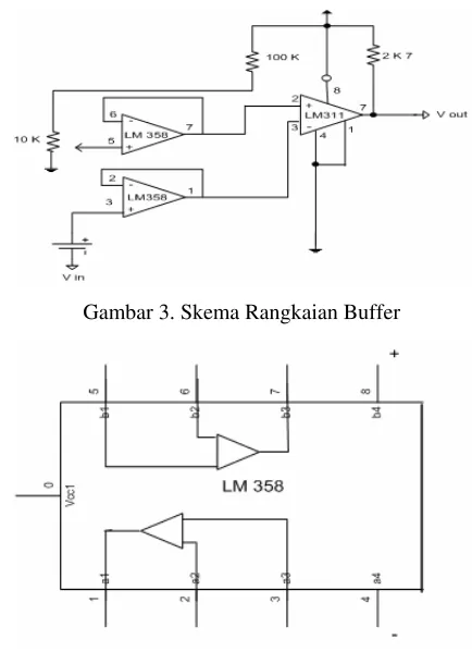 Gambar 3. Skema Rangkaian Buffer 