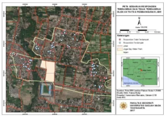 Gambar 2. Grafik Persepsi  Masyarakat Desa Wedomartani  Terhadap Pembangunan Jogja Bay 