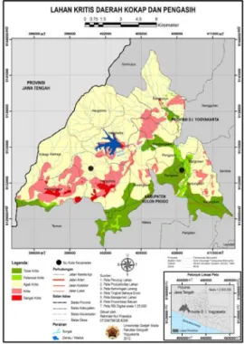 Gambar Peta Lahan Kritis Daerah  Kokap dan Pengasih 
