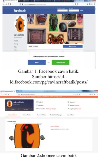 Gambar 1. Facebook cavin batik. 