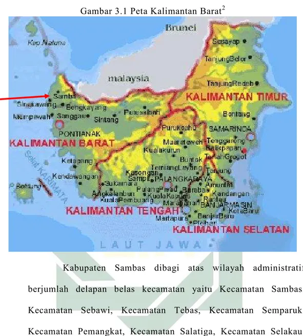 Gambar 3.1 Peta Kalimantan Barat 2
