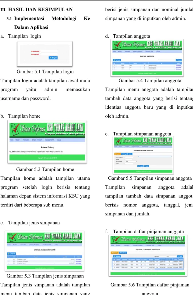 Gambar 5.1 Tampilan login 