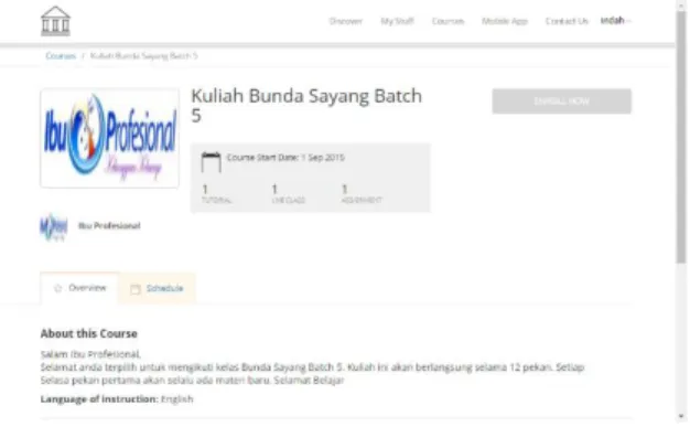 Gambar 4. Link perkuliahan online    