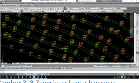 Gambar 3. 8 Zoom layer kontur bayangan 