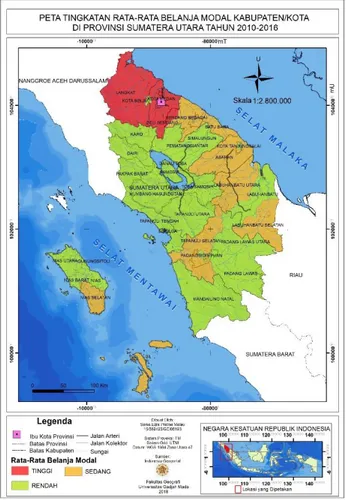 Gambar 2 Pertumbuhan Rata-Rata Belanja  Modal Kabupaten/Kota di Provinsi 