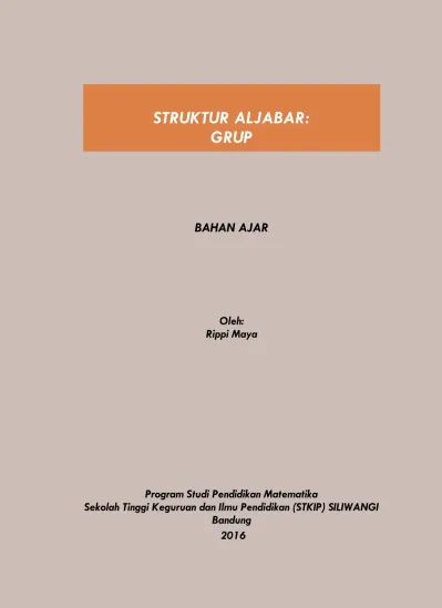 STRUKTUR ALJABAR: GRUP