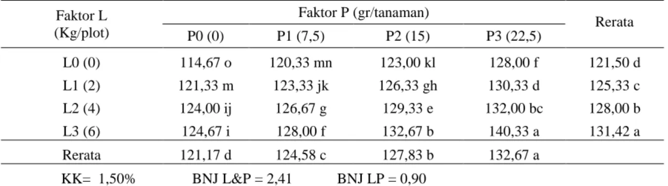 Tabel  4.  Rerata  Jumlah  Kelopak  Per  Tanaman  Rosella  dengan  Pemberian  Limbah  Padat  Kelapa  Sawit dan Pupuk NPK 16:16:16 (buah)