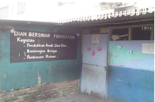 Gambar 5: Sekolah tempat anak-anak di pemukiman. (doc; Minarwaty Sinaga, 2010) 