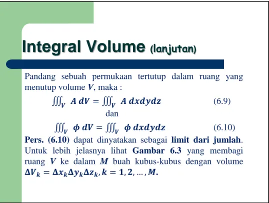 Gambar 6.3. Integral volume Jika 