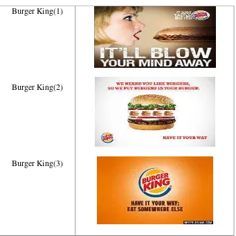 Table 5 Data findings 5 : McDonald’s Fast Food Advertisements 