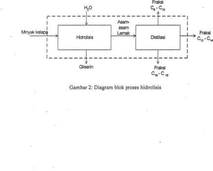 Gambar 2: Diagram blok proses hidrolisis 