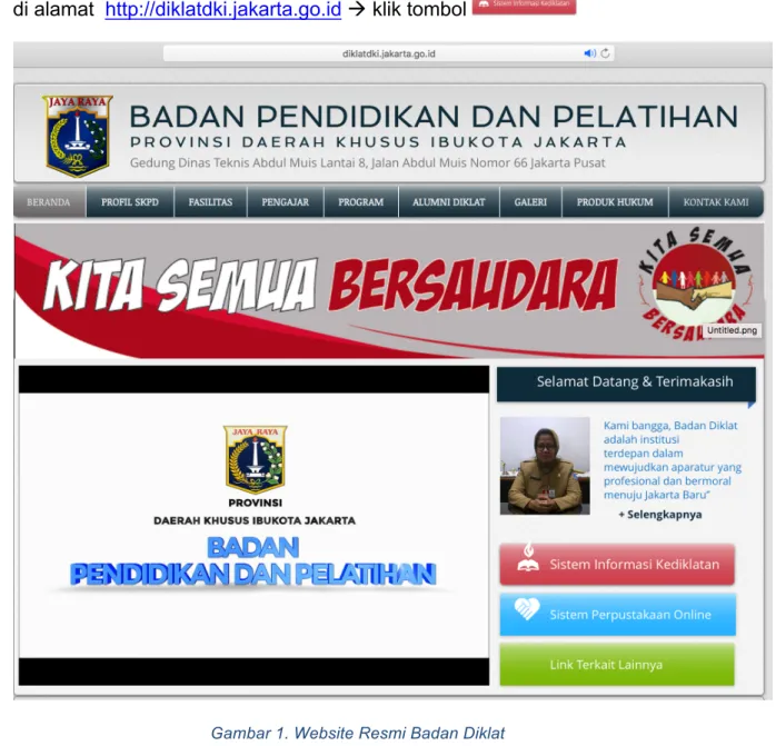 Gambar 1. Website Resmi Badan Diklat 