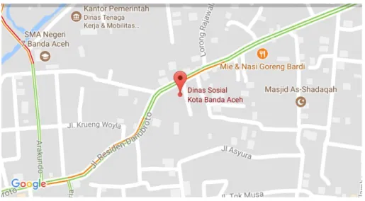 Gambar 3.2. Peta Dinas Sosial Kota Banda Aceh 