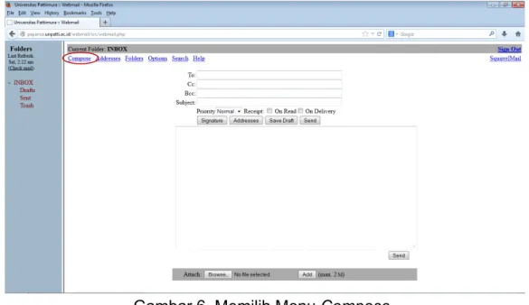 Gambar 6. Memilih Menu Compose 