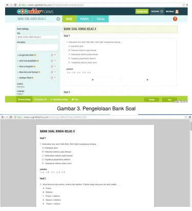 Gambar 4. Bank Soal Kimia berbasis Web  