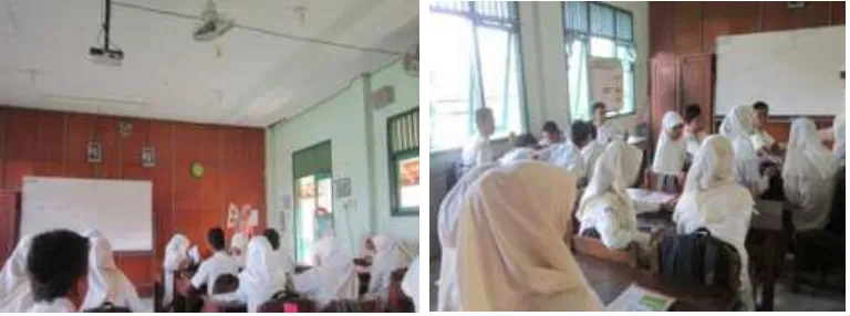 Gambar 1 Proses Internalisasi Penumbuhan Minat Siswa  untuk Membacakan Teks Berita Siklus I 