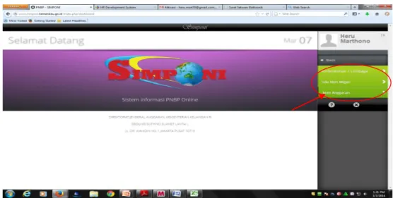Gambar 4. 11. Halaman dashboard Aplikasi Simponi (2) 