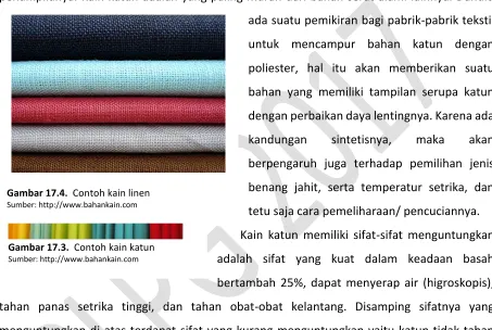 Gambar 17.4.  Contoh kain linen 