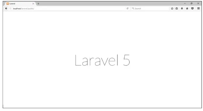 Gambar 2.2  Tampilan framework laravel secara default 