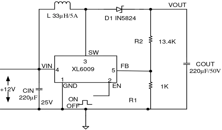 Gambar 2.11.  Rangkaian Sistem Parameter XL6009  