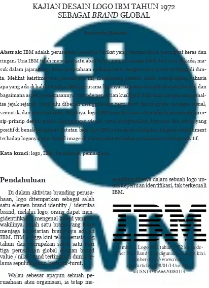 Gambar 1. Logo IBM tahun 1972 karya de-