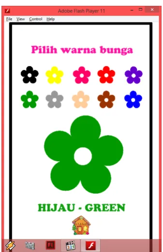 Gambar 9 Menu Mengenal Warna 