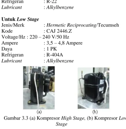 Gambar 3.3 (a) Kompresor High Stage, (b) Kompresor Low 