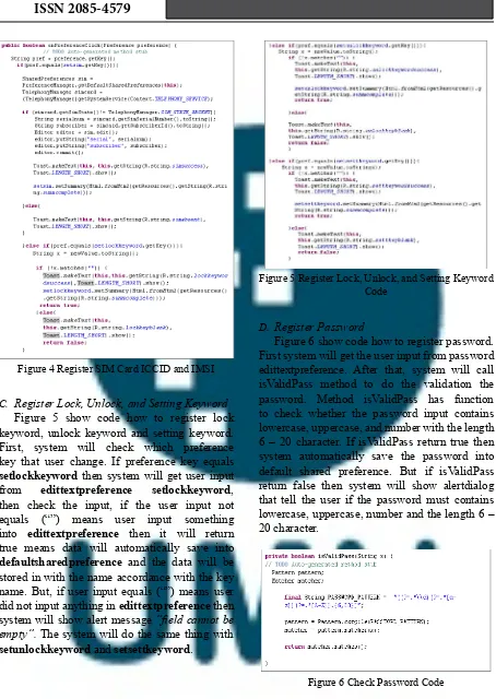 Figure 5 Register Lock, Unlock, and Setting Keyword 