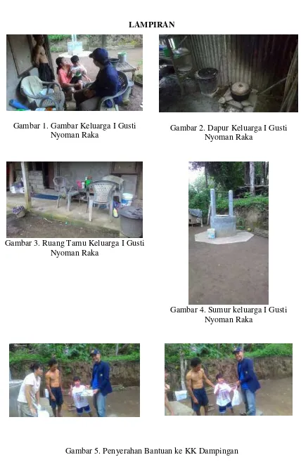 Gambar 5. Penyerahan Bantuan ke KK Dampingan  