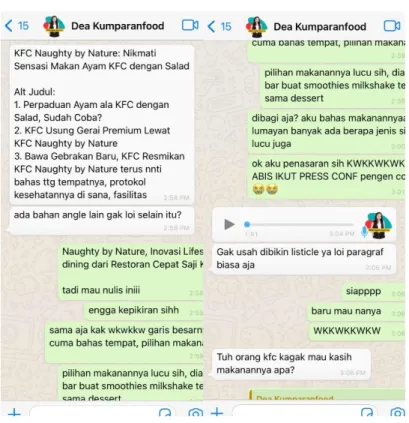 Gambar 3. 8 Evaluasi Data Press Conference KFC 