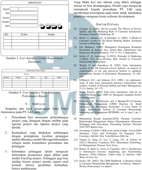 Gambar 3. User Interface Create Requirement 